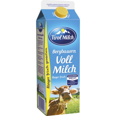 Tirol Milch Bergbauern Vollmilch länger frisch 3,5% 1,0 Liter