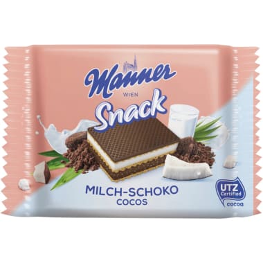 Manner Waffeln Milch-Schoko Cocos 4er-Packung