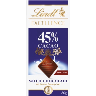 Lindt&Sprüngli Schokolade Excellence Milch 45% Cacao