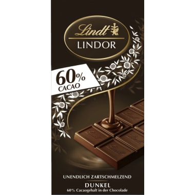 Lindt&Sprüngli Schokolade Lindor Dark 60%