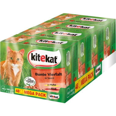 KITEKAT Bunte Vielfalt in Sauce 48x 100 gr