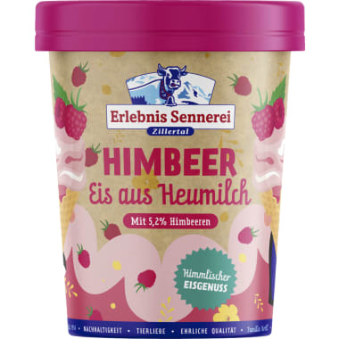 ErlebnisSennerei Zillertal Himbeer Eis aus Heumilch