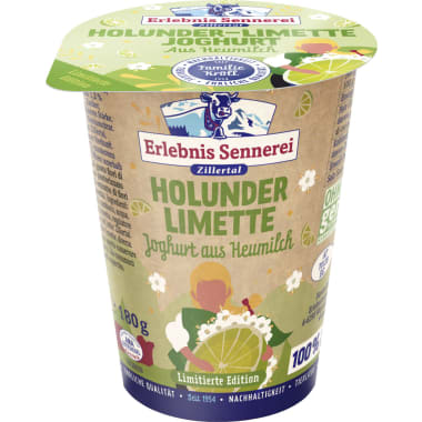 Erlebnissennerei Zillertal Holunder-Limette-Joghurt aus Heumilch