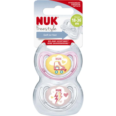 NUK Silikon-Beruhigungssauger Freestyle Gr. 3 2er-Packung