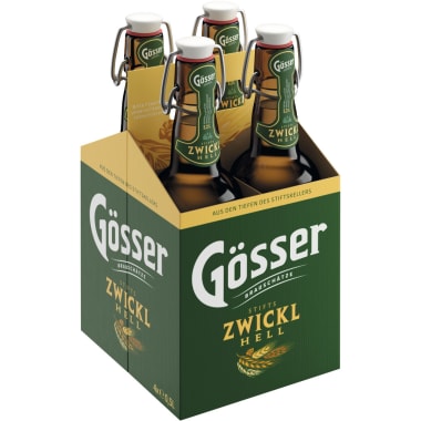 Gösser Stifts-Zwickl Hell Tray 4x 0,5 Liter