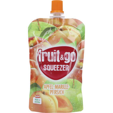 fruit&go SQUEEZER Squeezer Apfel-Marille-Pfirsich