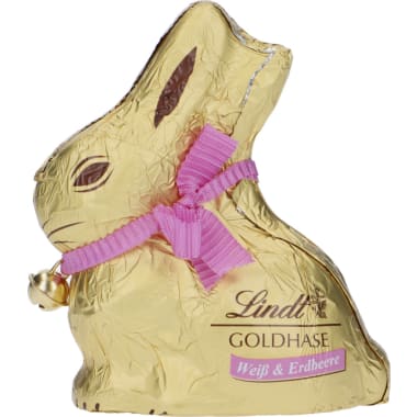 Lindt&Sprüngli Goldhase Weiß und Erdbeere