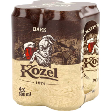 Kozel Dark Tray 4x 0,5 Liter Dose