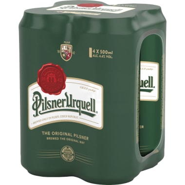 Pilsner Urquell Bier Tray 4x 0,5 Liter Dose