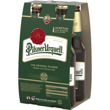 Pilsner Urquell Bier Tray 4x 0,33 Liter