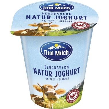 Tirol Milch Bergbauern Naturjoghurt 1,0% gerührt 500 gr