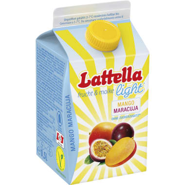 Lattella Frucht & molke light Mango-Maracuja 0,5 Liter