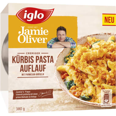 iglo Jamie Oliver Kürbis Pasta Auflauf