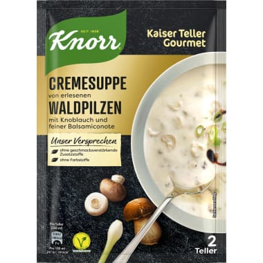 Knorr Kaiser Teller Gourmet Cremesuppe Waldpilz