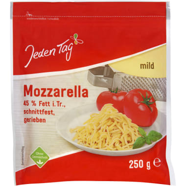 Jeden Tag Mozzarella gerieben