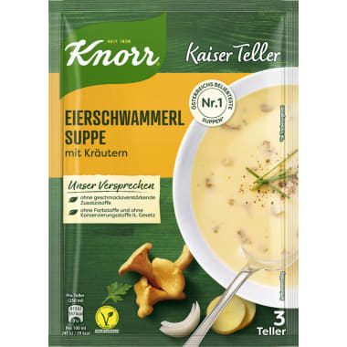 Knorr Kaiser Teller Eierschwammerlsuppe