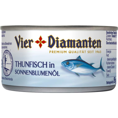 Vier Diamanten Thunfischfilets in Öl