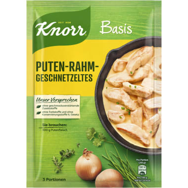 Knorr Basis Puten-Rahmgeschnetzeltes