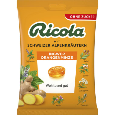 Ricola Ingwer Orangenminze zuckerfrei