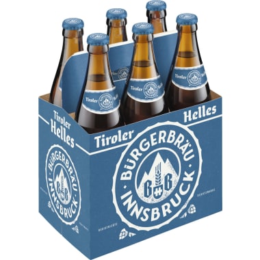 Bürgerbräu Innsbruck Tiroler Helles Tray 6x 0,5 Liter