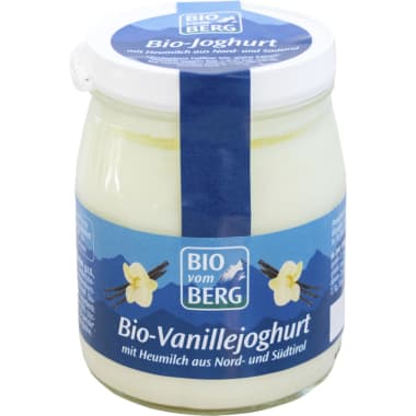 BIO vom BERG Bio Fruchtjoghurt Vanille Glas