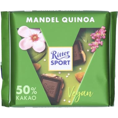 RITTER SPORT Schokolade Dunkle Mandel Quinoa Vegan