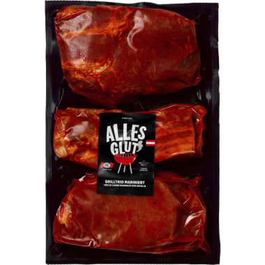 Alles Glut BBQ Grilltrio mariniert