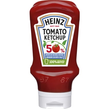 Heinz Tomato Ketchup mit 50% weniger Zucker und Salz