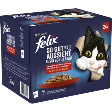 PURINA Felix Fleischauswahl in Gelee 24x 85 gr