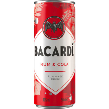 BACARDI Carta Blanca und Cola 10% Dose