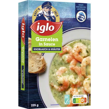 iglo Garnelen in Sauce Knoblauch & Kräuter