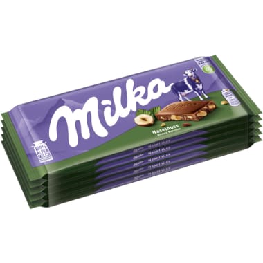 MILKA Schokolade Haselnuss 5er-Packung