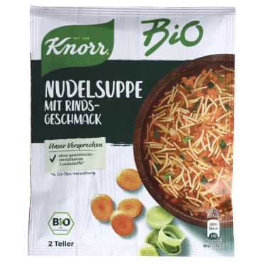 Knorr Bio Nudelsuppe mit Rindsgeschmack