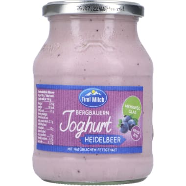 Tirol Milch Bergbauern Joghurt Heidelbeere