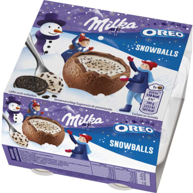 MILKA Snowballs Oreo 4er-Packung