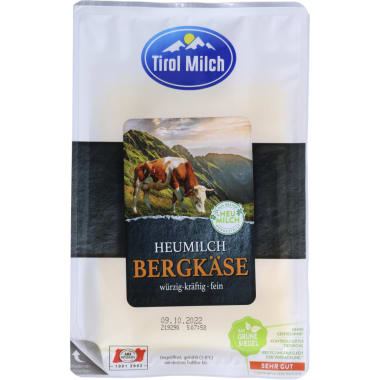 Tirol Milch Heumilch Bergkäse Scheiben 45%