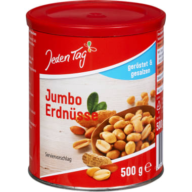 Jeden Tag Erdnüsse gesalzen Jumbo