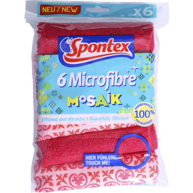 Spontex Microfaser Mosaik 6er-Packung