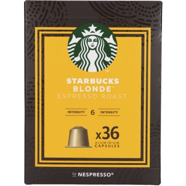 STARBUCKS Blonde Espresso Roast Kaffee Big Pack 36 Kapseln