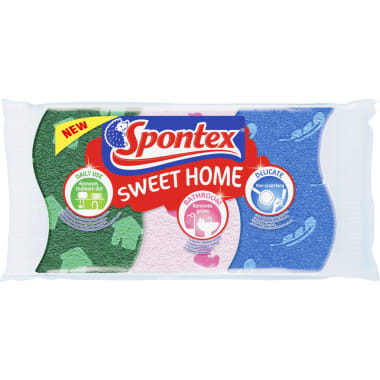 Spontex Sweet Home Viskose Schwamm 3er-Packung