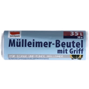 quickpack Mülleimerbeutel mit Griff 35 Liter