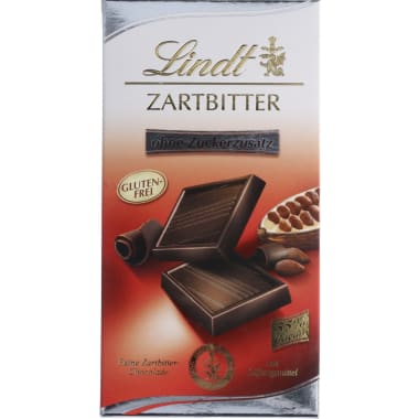 Lindt&Sprüngli Schokolade Zartbitter ohne Zuckerzusatz