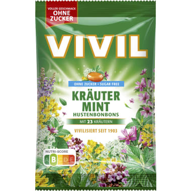 VIVIL Kräuter-Mint Hustenbonbons ohne Zucker