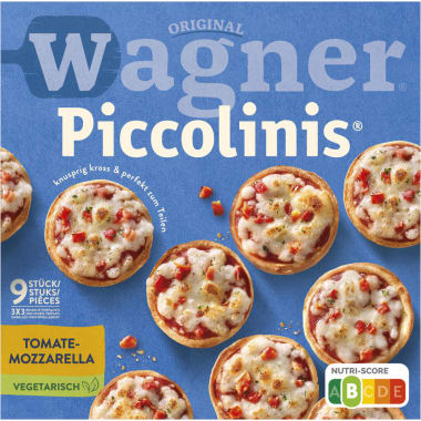 WAGNER Piccolinis Tomate-Mozzarella Pizza 9x 30 gr