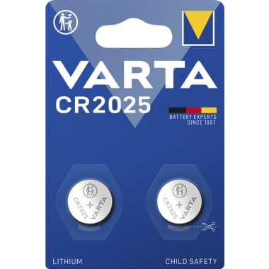 VARTA Knopfzelle Lithium CR2025 2er-Packung