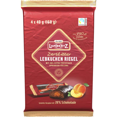 Lambertz Lebkuchen Riegel gefüllt 4er-Packung