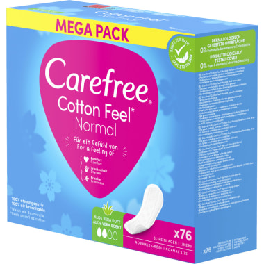 CAREFREE Normal Aloe Slipeinlagen Megapack 74er-Packung