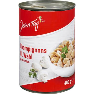 Jeden Tag Champignons geschnitten