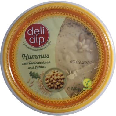 Deli Dip Hummus Pinienkerne Kräuter