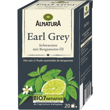 Alnatura Bio Earl Grey Schwarztee mit Bergamotte-Öl